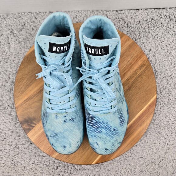 Nobull Womens 8.5 Outwork High-Top Blue Camo Athletic Gym Daily Workout Trainer - Picture 5 of 13